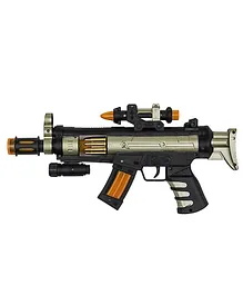 VGRASSP Gun for Kids with Light, Sound & Vibration Army Style Musical Weapon Gun Toy- Golden