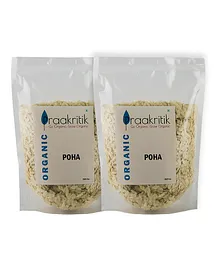 Praakritik Organic Poha Pack of 2 - 500 gm Each