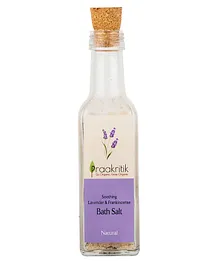 Praakritik Soothing Lavender And Frankincense Bath Salt Bottle - 120 gm