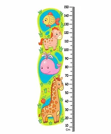 WENS Animals Print Height Measurement Wall Sticker - Multicolor