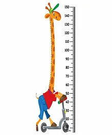 WENS Giraffe Cycle Ride  Wall Height Chart - Multicolor