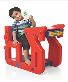 Ok Play Pony Single Chair and Desk Set - Red Blue
