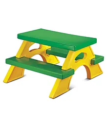 Ok Play Desk With Attached Bench - Green Yellow