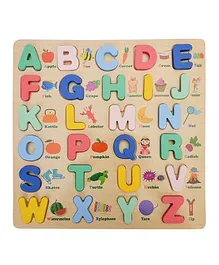 Tinykart Wooden Alphabet Board Puzzle Multicolor - 27 Pieces