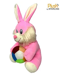 Sterling Bunny with Ball Soft Toy Pink - Height 25 cm