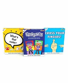 Good Mood Game Cross Your Fingers plus What's That Noise plus Funky Mix Multicolour - Pack of 3 