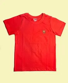 Lil' Roos Half Sleeves Solid Colour Tee - Red