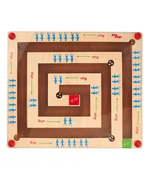 EDUEDGE Ball Race Wooden Toy - Brown 