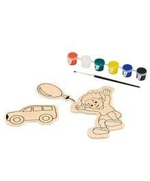 EDUEDGE Paint Me Magnetic Boy Wooden Painting Toy Pack of 3 - Multicolor