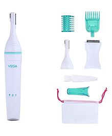 Vega Silk Touch Eyebrow, Underarms & Bikini Trimmer - Blue