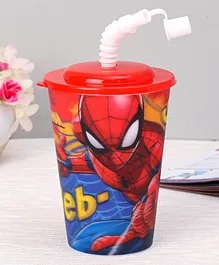 Marvel Spiderman Tumbler With Straw Multicolor - 450 ml 