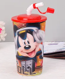 Marvel Mickey Tumbler With Straw Red - 600 ml 