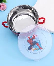 Spiderman Stainless Steel Bowl with Lid - Multicolour 