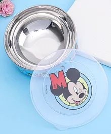 Mickey Mouse Stainless Steel Bowl with Lid - Multicolour 