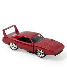 Jada Toys Die Cast & Free Wheel Dom's Dodge Charger Daytona Toy Car - Red