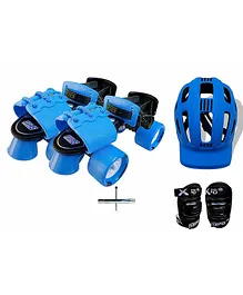 Jaspo Pacer Senior Adjustable Skates Combo - Blue