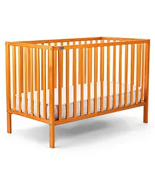 Babyhug Visby Wooden Cot - 3 Level Height
                        Adjustment | Plug & Play Assembly | New
                        Zealand Pine Wood | Parent Bed Attachment | Crib
                        | Day Bed | Toddler Bed - Brown