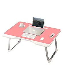 StarAndDaisy Multipurpose Table With Accessory Slots - Pink & Silver