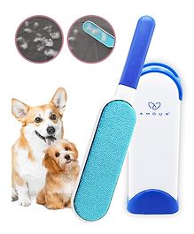 Amour Pet Hair Remover Double Sided Brush - Blue