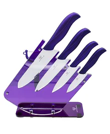 Amour Ceramic Knives Set 6 Pieces - Purple