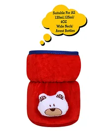 The Little Looker Plush Cotton Bottle Cover Red - Fits 125ml Bottle (Cartoon Print May Very)