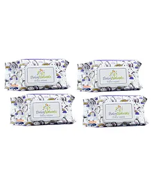 The Little Lookers  Soft Cleansing Anti Bacterial Baby Cotton Wipes Pack Of 4 - 90 Pieces Each