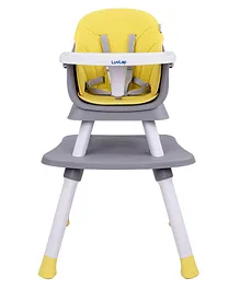 LuvLap Multifunction 6 in 1 Baby High Chair - Grey Yellow