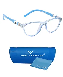 VAST Anti Glare UV Protection Spectacle Glasses Cateye Lens - Blue 