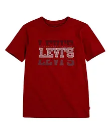 Levi's® Half Sleeves Logo Printed Tee - Red