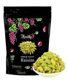 Healthy Feast Long Green Seedless Raisins - 500 gm