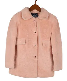 Monte Carlo Full Sleeves Solid Colour Coat - Peach