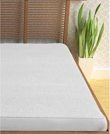 Biannca Waterproof & Breathable Micro-Terry Mattress Protector With Elastic Edges - White