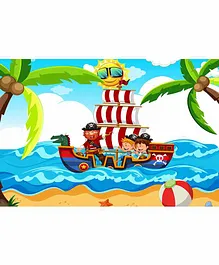 Wens Cartoon Theme Self Adhesive Wall Poster - Multicolor