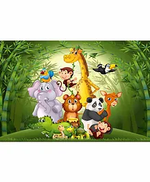 Wens Cartoon Theme Self Adhesive Wall Poster - Multicolor