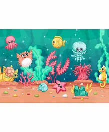 WENS Nature Theme Self Adhesive Wall Poster - Multicolor