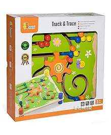 Viga Wooden Track & Trace Game - Multicolour
