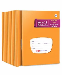 Target Publication Unruled Small Notebook Pack of 12 - 172 Pages Each