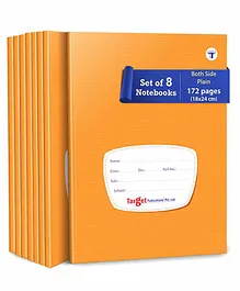 Target Publication Unruled Small Notebook Pack of 8 - 172 Pages Each