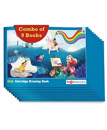  Target Publication 2A Unruled Drawing Book Pack of 9 - 34 Pages Each