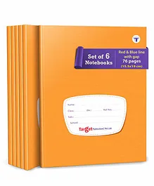Target Publication Four Line Small Notebook Pack of 6 - 76 Pages each