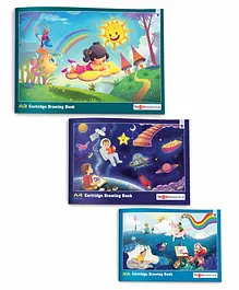 Target Publication Pvt Ltd Drawing Book 2A A3 & A4 Size Pack Of 3 - 34 Pages Each