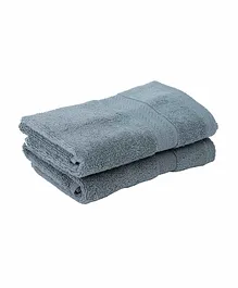 Bianca 100% Cotton Zero Twist Wash Cloth Pack of 2 - Grey