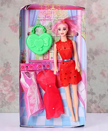 Vijaya Impex Doll Set with Accessories Multicolour - Height 31 cm