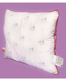 Gemini Home Accents Super Soft Cushion Swan Print - White