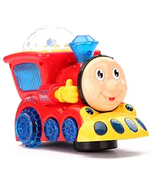 Brown Boss Kids Battery Operated Bump & Go Musical Train Engine  With Lights - Color May Vary