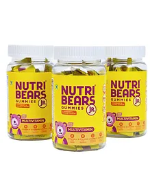 NutriBears Kids Multivitamin Gummies for Daily Wellness Pack of 3 - 30 Pieces Each 