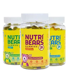 NutriBears Multivitamin Calcium and Immuno Boost Gummies Combo of 3 - 30 Pieces Each 