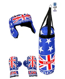 Legends of Sports Export Quality Boxing Kit - Blue & Red