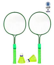 Legends of Sports Badminton Set of Rackets with Cover and Nylon Shuttlecock Multicolor - Pack of 4