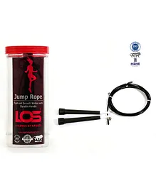 Legends of Sports Adjustable Skipping Rope in Plastic Box - Black